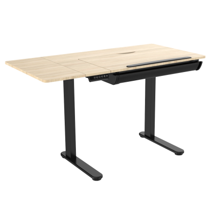 Dellonda Electric Standing Drafting Desk Ergonomic Drawing Sit/Stand Table 0-40°