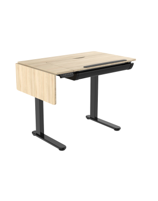 Bureau à dessin électrique Dellonda, table ergonomique assis/debout 0-40°