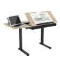 Dellonda Electric Standing Drafting Desk Ergonomic Drawing Sit/Stand Table 0-40°