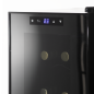 Baridi 12 Bottle Wine Cooler with Digital Touchscreen Controls & LED Light, Black