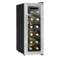 Baridi 12 Bottle Wine Cooler with Digital Touchscreen Controls & LED Light, Stainless Steel