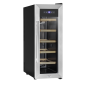 Baridi 12 Bottle Wine Cooler with Digital Touchscreen Controls & LED Light, Stainless Steel