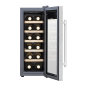 Baridi 12 Bottle Wine Cooler with Digital Touchscreen Controls & LED Light, Stainless Steel