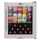 Baridi 50L Tabletop Drinks Fridge, Mini Beer Cooler, Glass Door, Stainless Steel