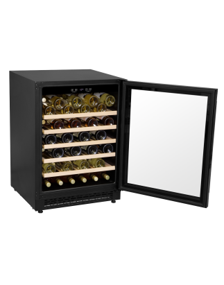 Baridi 54 Bottle Wine Cellar Fridge with Digital Touch Screen Controls, Black