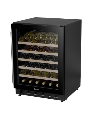 Baridi 54 Bottle Wine Cellar Fridge with Digital Touch Screen Controls, Black