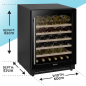 Baridi 54 Bottle Wine Cellar Fridge with Digital Touch Screen Controls, Black