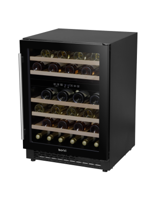 Baridi 46 Bottle Wine Cellar Fridge with Digital Touch Screen Controls, Black