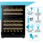 Baridi 46 Bottle Wine Cellar Fridge with Digital Touch Screen Controls, Black