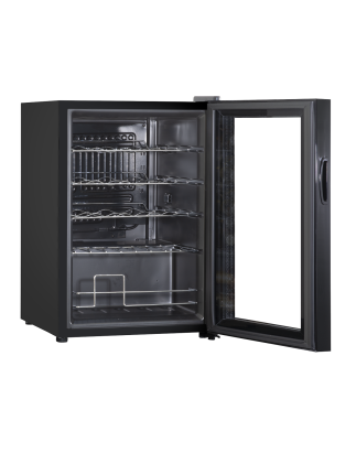 Baridi Wine Cooler/Fridge, Digital Touchscreen Controls, LED Light, 20 Bottle - Black