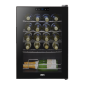 Baridi Wine Cooler/Fridge, Digital Touchscreen Controls, LED Light, 20 Bottle - Black