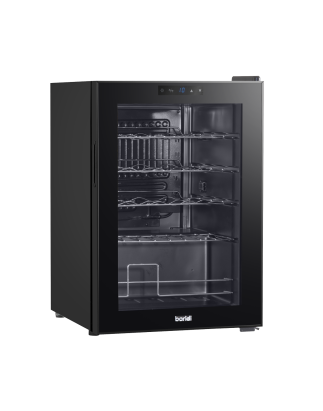 Baridi Wine Cooler/Fridge, Digital Touchscreen Controls, LED Light, 20 Bottle - Black