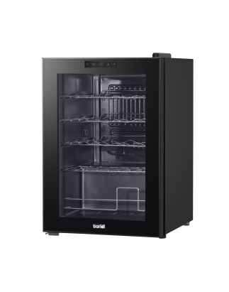 Baridi Wine Cooler/Fridge, Digital Touchscreen Controls, LED Light, 20 Bottle - Black