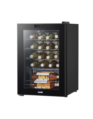 Baridi Wine Cooler/Fridge, Digital Touchscreen Controls, LED Light, 20 Bottle - Black