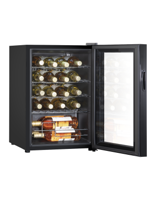 Baridi Wine Cooler/Fridge, Digital Touchscreen Controls, LED Light, 20 Bottle - Black