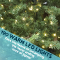 Dellonda Pre-Lit 5ft Hinged Christmas Tree with Warm White LED Lights & PE/PVC Tips