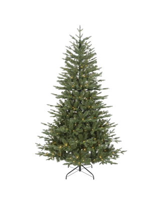 Dellonda Pre-Lit 5ft Hinged Christmas Tree with Warm White LED Lights & PE/PVC Tips