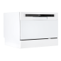 Baridi Compact Tabletop Dishwasher 6 Place Settings, 6 Programmes, Low Noise, 6.5L Cycle, Start Delay - White