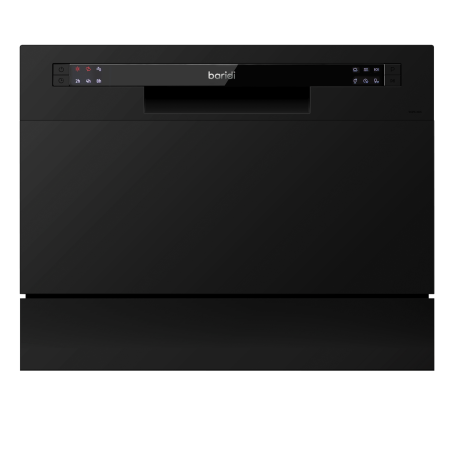 Baridi Compact Tabletop Dishwasher 6 Place Settings, 6 Programmes, Low Noise, 6.5L Cycle, Start Delay - Black