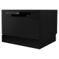 Baridi Compact Tabletop Dishwasher 6 Place Settings, 6 Programmes, Low Noise, 6.5L Cycle, Start Delay - Black