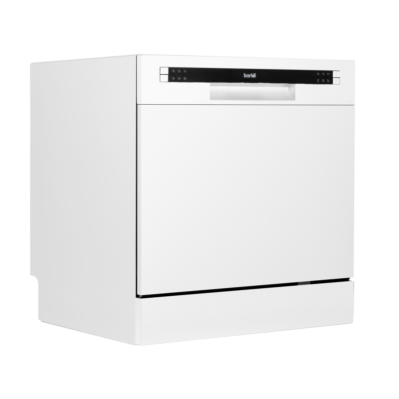 Baridi Compact Tabletop Dishwasher 8 Place Settings, 6 Programmes, Low Noise, 8L Cycle, Start Delay - White