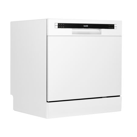 Baridi Compact Tabletop Dishwasher 8 Place Settings, 6 Programmes, Low Noise, 8L Cycle, Start Delay - White