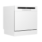 Baridi Compact Tabletop Dishwasher 8 Place Settings, 6 Programmes, Low Noise, 8L Cycle, Start Delay - White