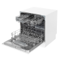 Baridi Compact Tabletop Dishwasher 8 Place Settings, 6 Programmes, Low Noise, 8L Cycle, Start Delay - White