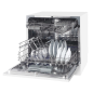 Baridi Compact Tabletop Dishwasher 8 Place Settings, 6 Programmes, Low Noise, 8L Cycle, Start Delay - White