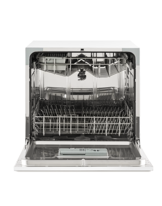 Baridi Compact Tabletop Dishwasher 8 Place Settings, 6 Programmes, Low Noise, 8L Cycle, Start Delay - White