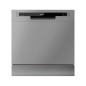 Baridi Compact Tabletop Dishwasher 8 Place Settings, 6 Programmes, Low Noise, 8L Cycle, Start Delay - Silver