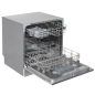 Baridi Compact Tabletop Dishwasher 8 Place Settings, 6 Programmes, Low Noise, 8L Cycle, Start Delay - Silver