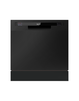 Baridi Compact Tabletop Dishwasher 8 Place Settings, 6 Programmes, Low Noise, 8L Cycle, Start Delay - Black