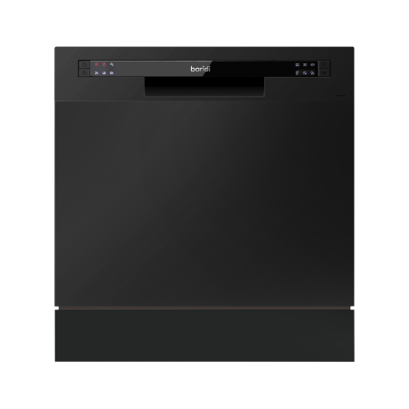 Baridi Compact Tabletop Dishwasher 8 Place Settings, 6 Programmes, Low Noise, 8L Cycle, Start Delay - Black