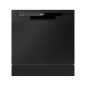 Baridi Compact Tabletop Dishwasher 8 Place Settings, 6 Programmes, Low Noise, 8L Cycle, Start Delay - Black