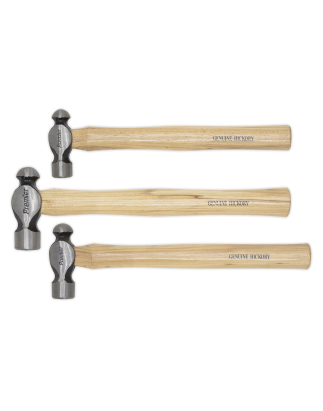 Ball Pein Hammer Set 3pc Hickory Shafts