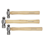 Ball Pein Hammer Set 3pc Hickory Shafts