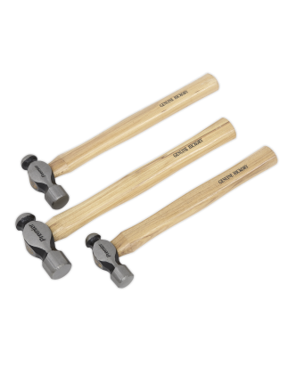 Ball Pein Hammer Set 3pc Hickory Shafts