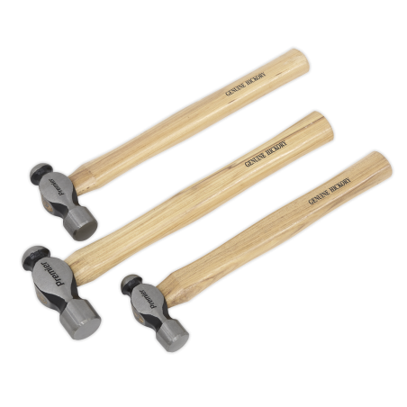 Ball Pein Hammer Set 3pc Hickory Shafts