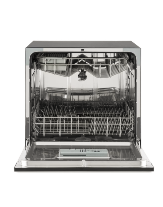 Baridi Compact Tabletop Dishwasher 8 Place Settings, 6 Programmes, Low Noise, 8L Cycle, Start Delay - Black