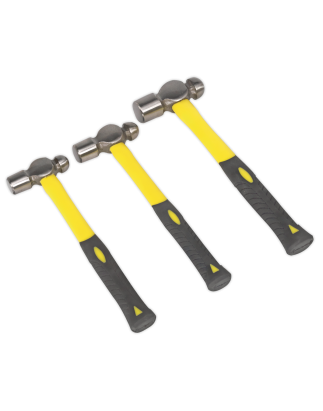 Ball Pein Hammer Set 3pc with Fibreglass Shafts