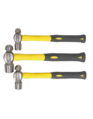 Ball Pein Hammer Set 3pc with Fibreglass Shafts