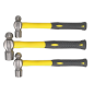 Ball Pein Hammer Set 3pc with Fibreglass Shafts