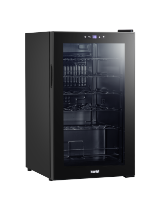 Baridi 24 Bottle Wine Cooler Fridge with Digital Touch Screen Controls & LED Light, Black