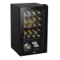 Baridi 24 Bottle Wine Cooler Fridge with Digital Touch Screen Controls & LED Light, Black