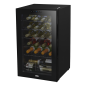 Baridi 24 Bottle Wine Cooler Fridge with Digital Touch Screen Controls & LED Light, Black