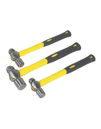 Ball Pein Hammer Set 3pc with Fibreglass Shafts