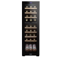 Baridi 27 Bottle Dual Zone Wine Cooler, Fridge with Digital Touchscreen Controls, Wooden Shelves & LED Light, Black