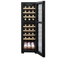 Baridi 27 Bottle Dual Zone Wine Cooler, Fridge with Digital Touchscreen Controls, Wooden Shelves & LED Light, Black