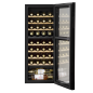 Baridi 36 Bottle Dual Zone Wine Cooler, Fridge with Digital Touchscreen Controls, Wooden Shelves & LED Light, Black